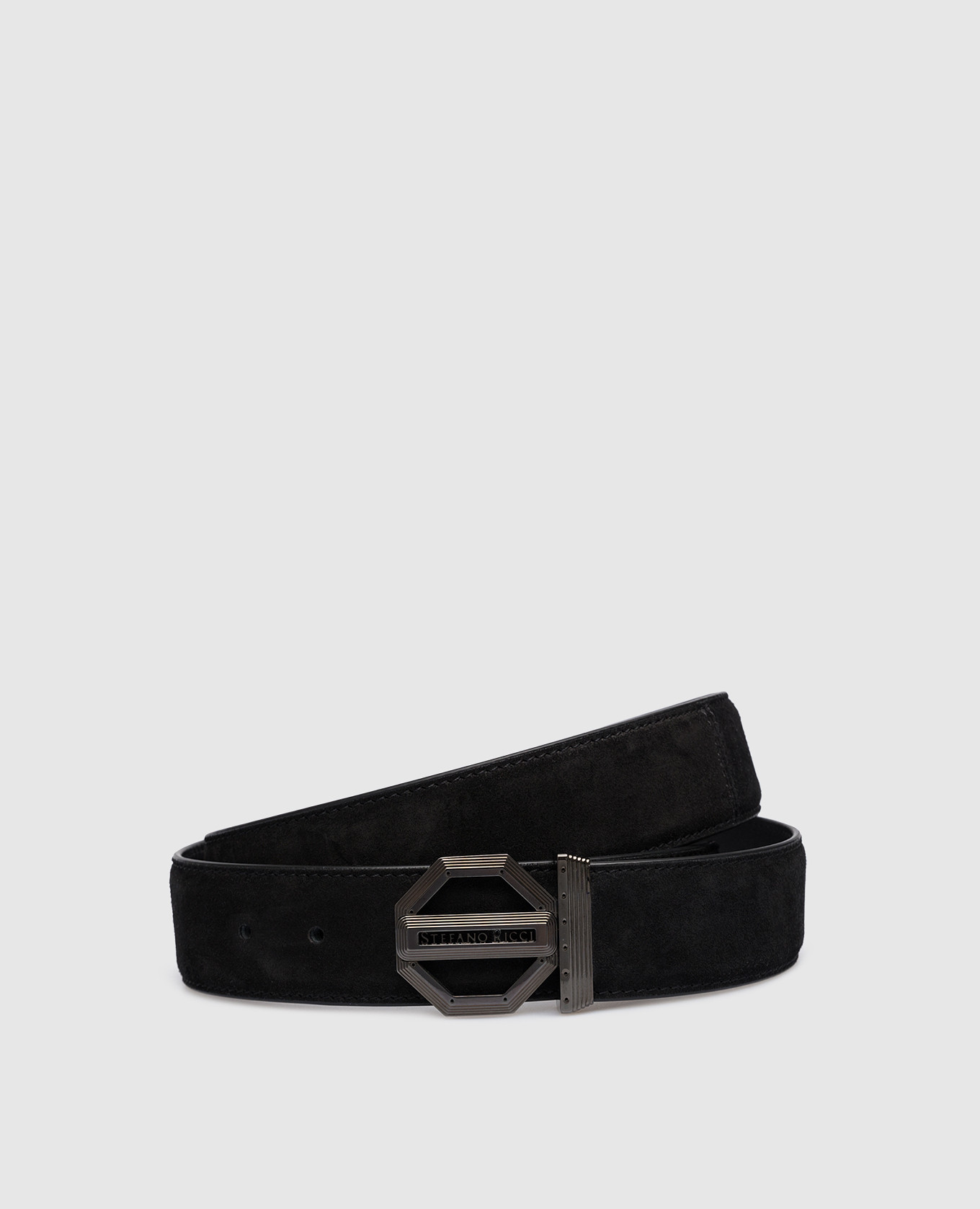 Black suede belt