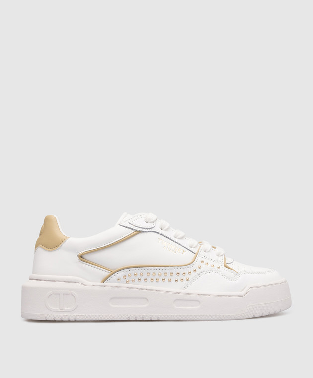 Twinset White sneakers with metal rivets 231TCP100