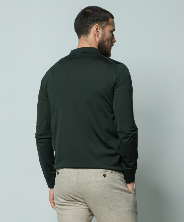 Loro Piana Зеленое поло из шерсти FAI2551 изображение 4