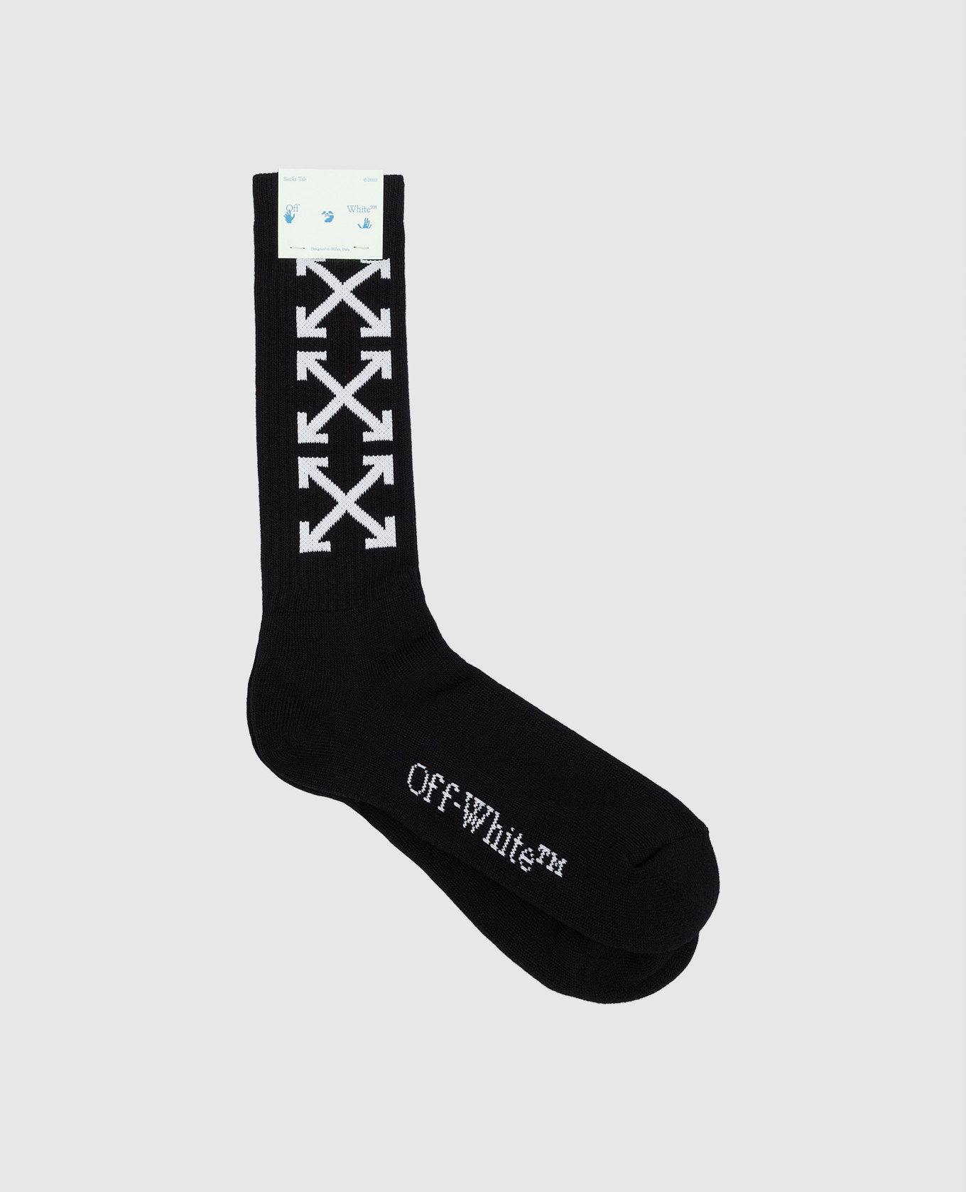 

Черные носки с контрастным узором логотипа, Черный, Носки