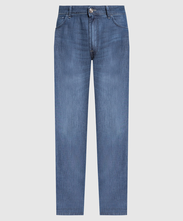 Stefano Ricci Blue jeans with a distressed effect MST31S2010T0065