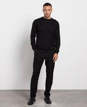 Cashmere&Whiskey Чорний джемпер з вовни, шовку та кашеміру MU8191318410R