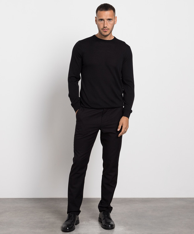 Cashmere&Whiskey Black wool, silk and cashmere jumper MU8191318410R image 2