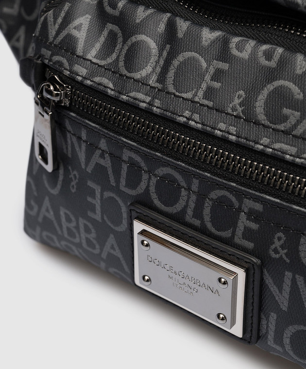 Dolce&Gabbana Gray belt bag in logo print BM2218AJ705 image 4