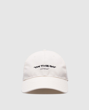 Off-White Белая кепка с вышивкой и логотипом OWLB044F23FAB016