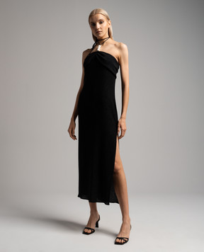 Magda Butrym Чорне плаття з намистинами DRESS17203424