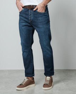 Brunello Cucinelli Синие джинсы с эффектом потертости M283PX1290