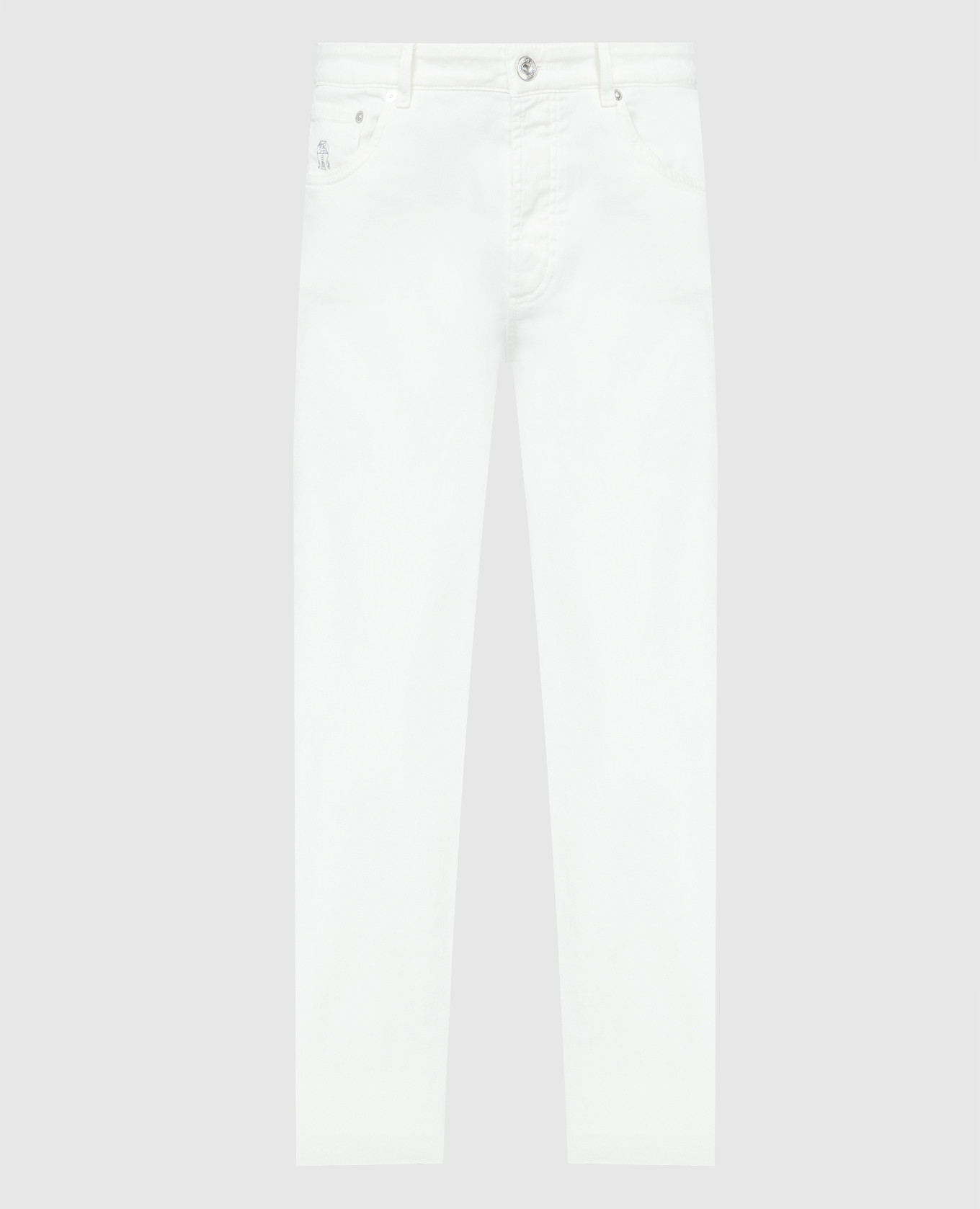 Белые джинсы с логотипом