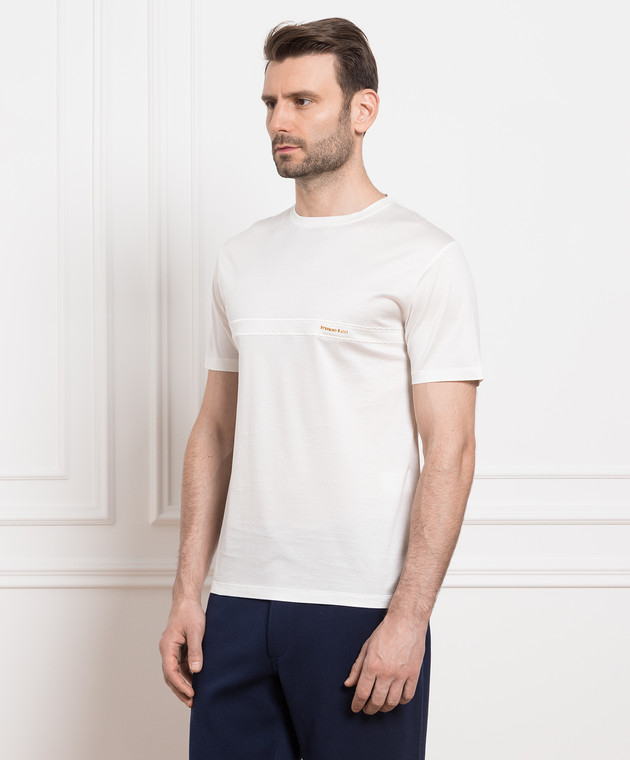 Stefano Ricci White t-shirt with logo MNH3202370TE0001 image 3