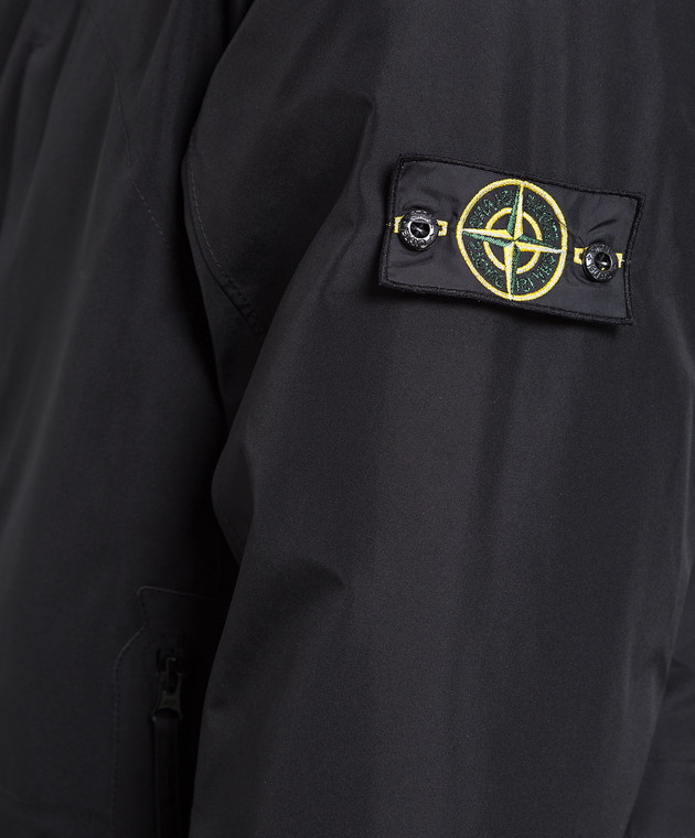 Stone Island - Black puffer jacket with logo patch MO771541926 buy at ...