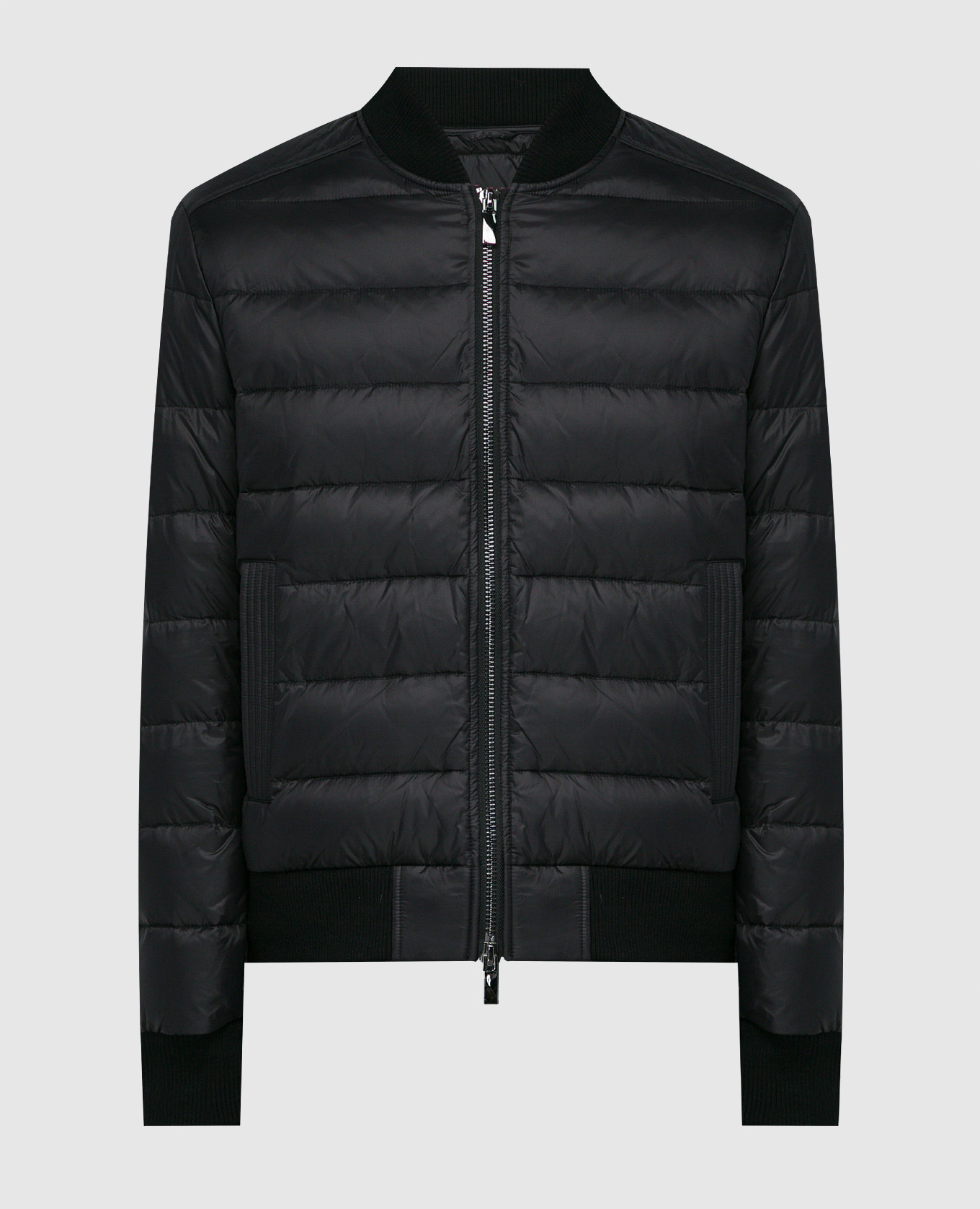 Black down jacket with logo