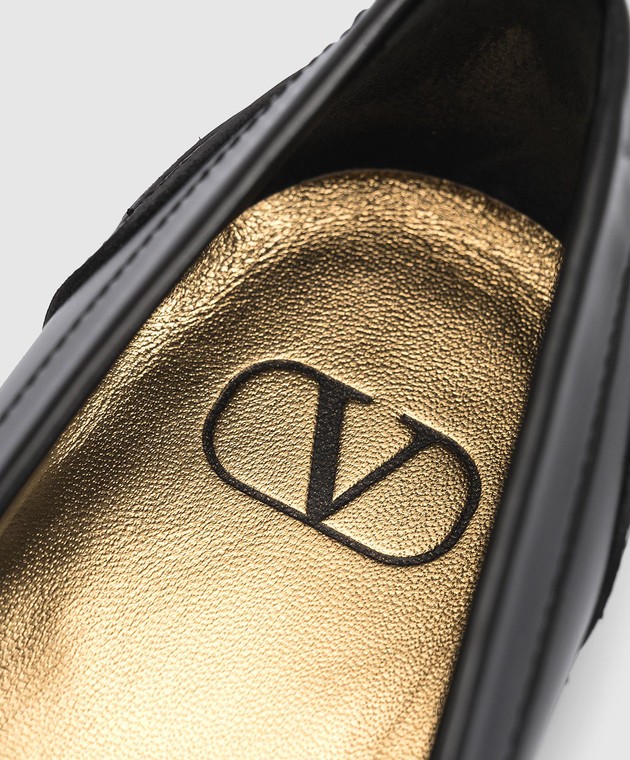 Valentino Black leather loafers ONE STUD 2W2S0FT2KUM изображение 5