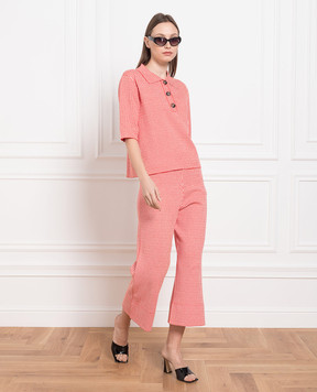 Allude Червоні кюлоти у візерунок гусяча лапка 23265005