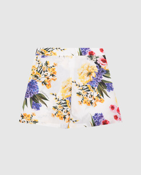 Dolce&Gabbana Дитячі білі шорти-спідниця в принт GARDEN L53Q22HS5Q5812+