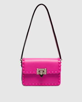 Valentino Рожева шкіряна сумка крос-боді Rockstud 3W2B0M42AZS