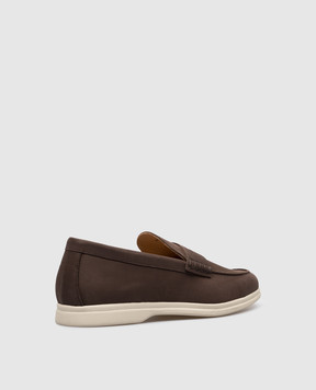 Cashmere&Whiskey Коричневые замшевые лоферы 110N