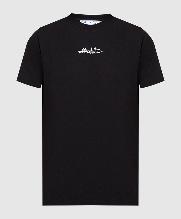 Off-White T-shirt bianca in jersey a maniche corte con logo OGAA001F25JER0060132