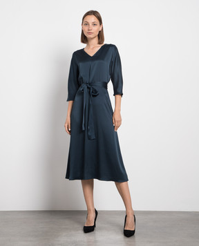 Max Mara Синее платье миди PANTERA