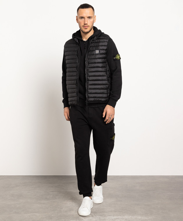 Stone Island - Черная спортивная кофта с логотипом 101564251