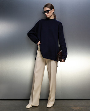 Jil Sander Синий свитер из шерсти J02GP0151J14506