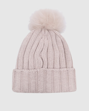 Woolrich Сіра шапка з вовни з хутром CFWWAC0163FRUF0428