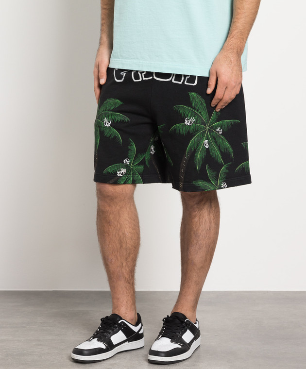 Linen Boxer Shorts in black - Palm Angels® Official