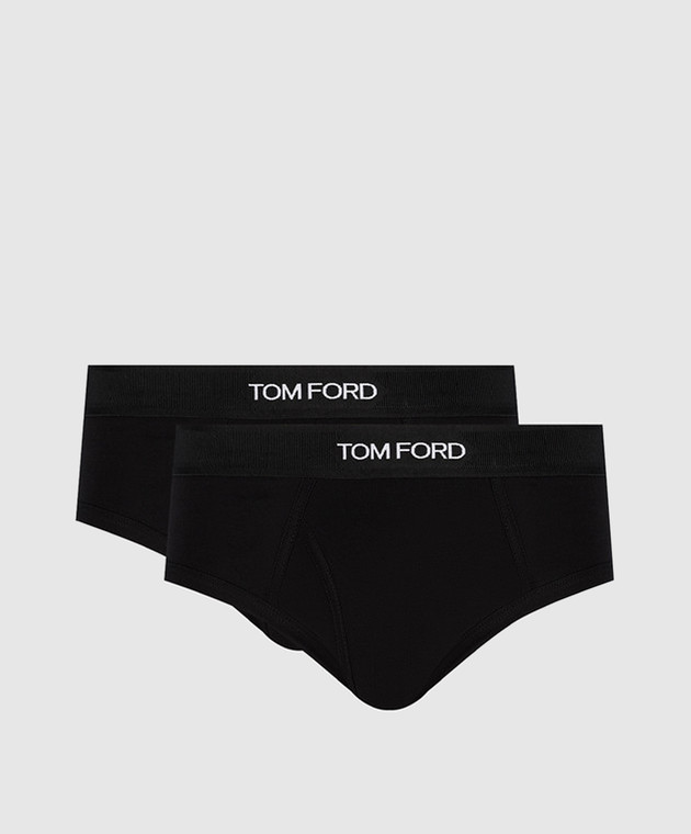 Tom Ford Set of black briefs with logo T4XC11040