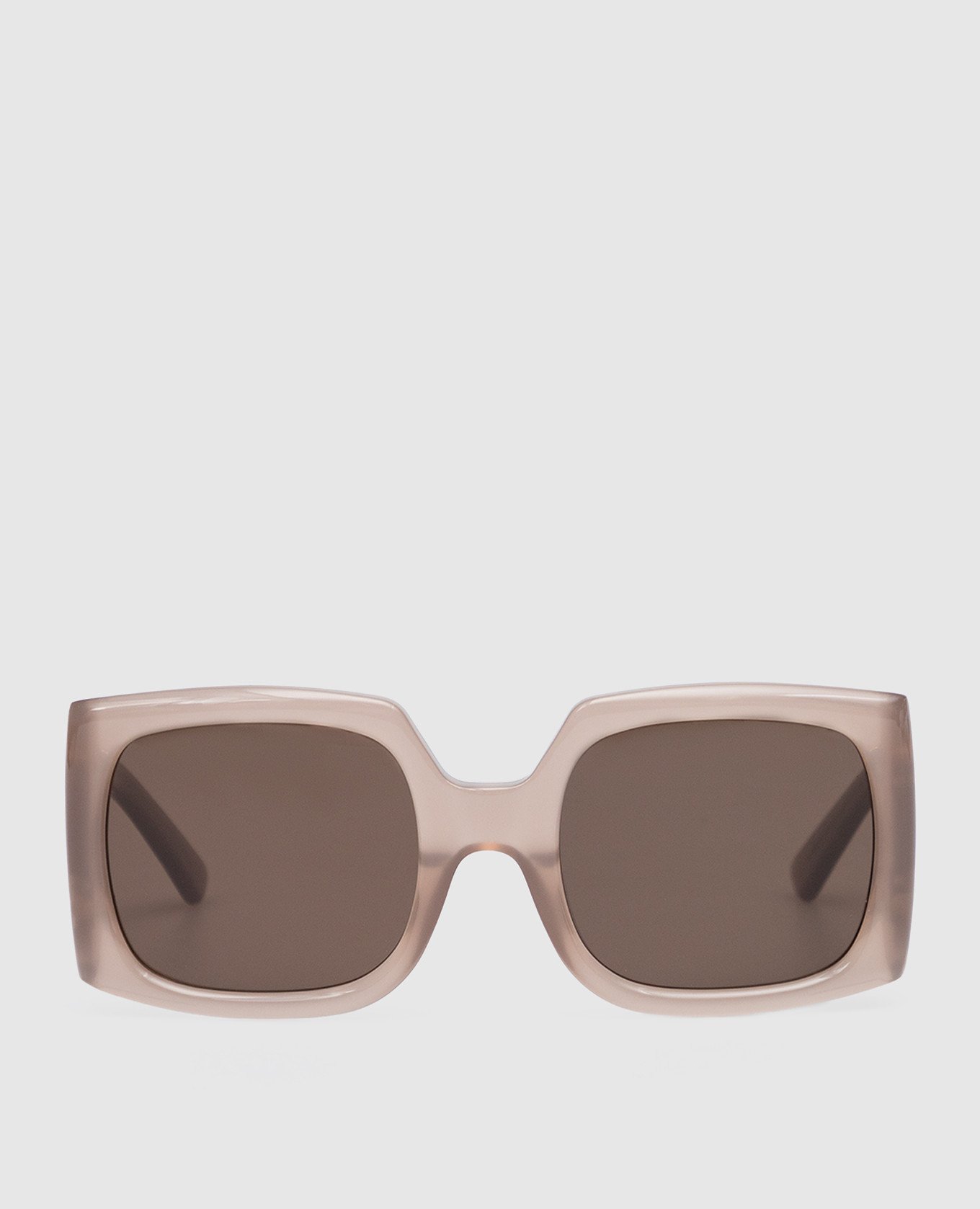 Коричневые солнцезащитные очки Fhonix с фактурным логотипом