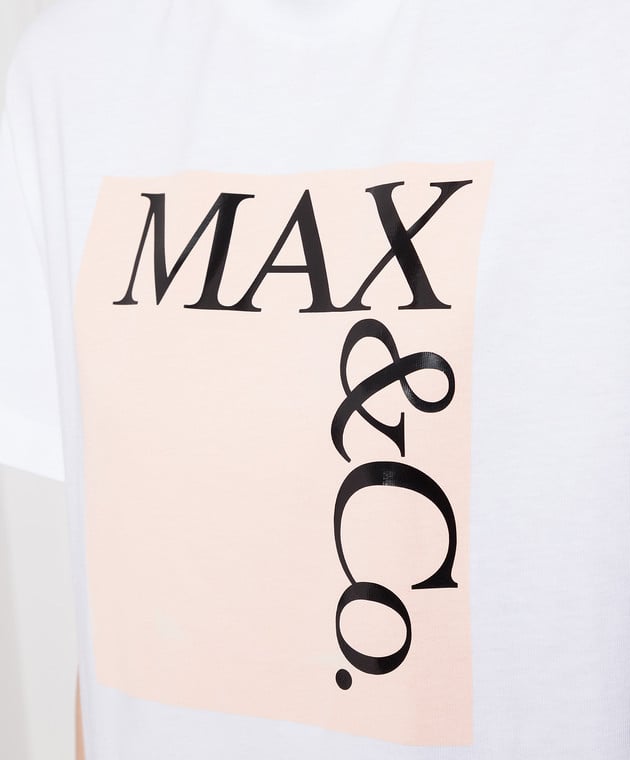 Max & Co Біла футболка з пінтом логотипу TEE зображення 5
