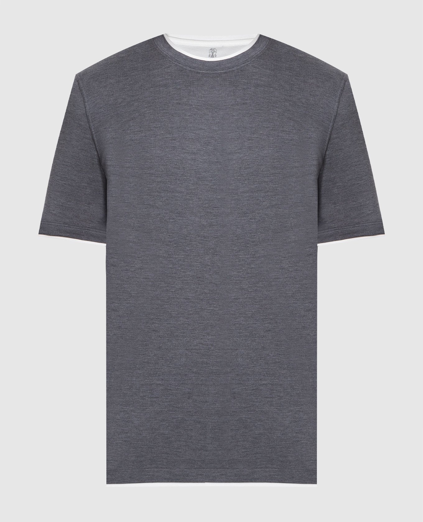 Gray t-shirt with layering effect