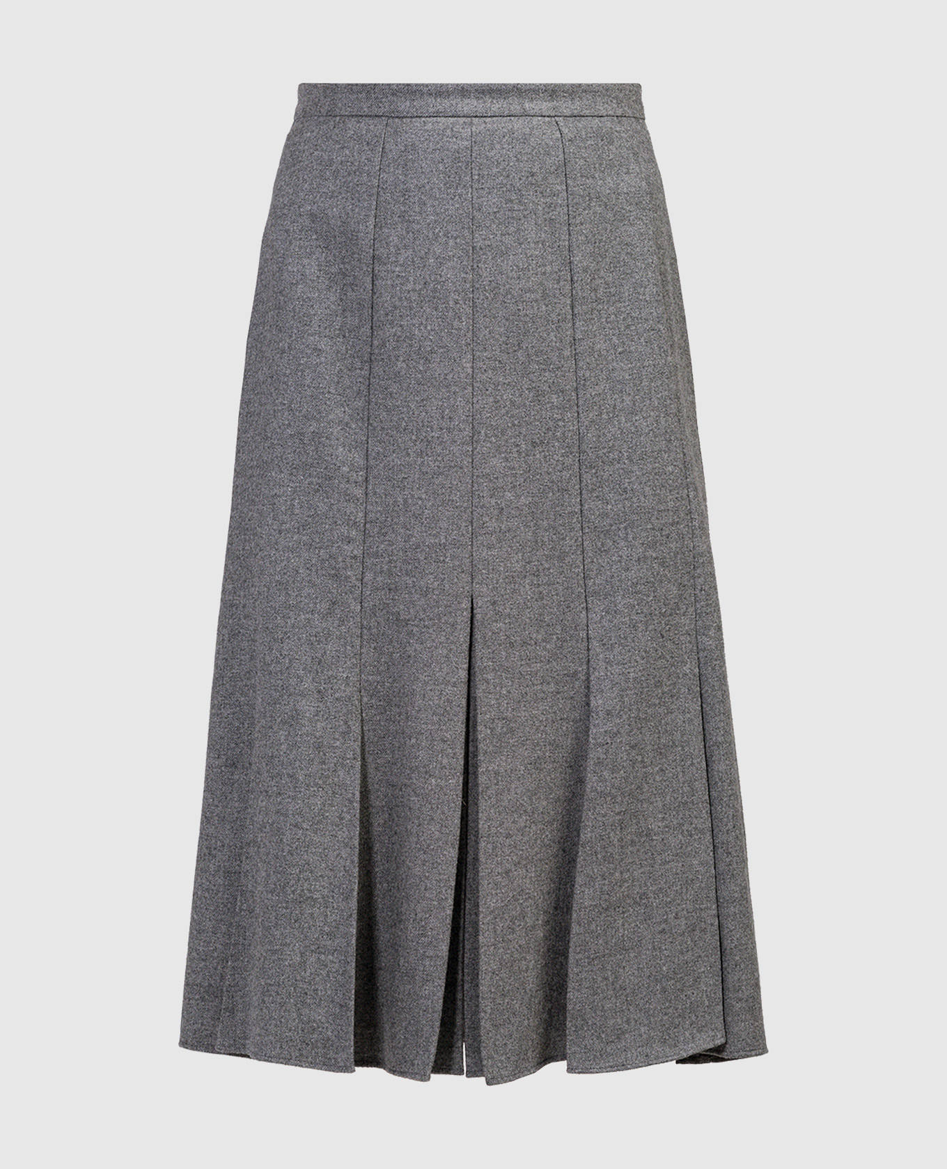 

Серая юбка из шерсти с плёсированием., Серый, Юбки-а-силуэта