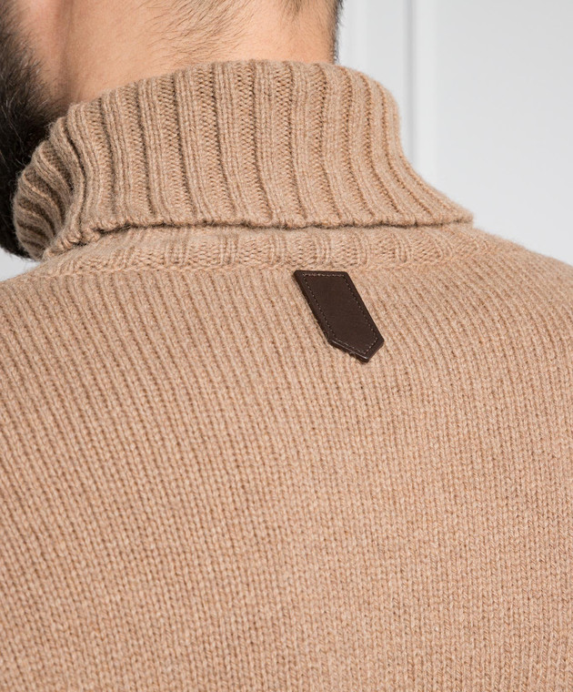 Canali Brown sweater with a textured pattern MK01973C0978 image 5