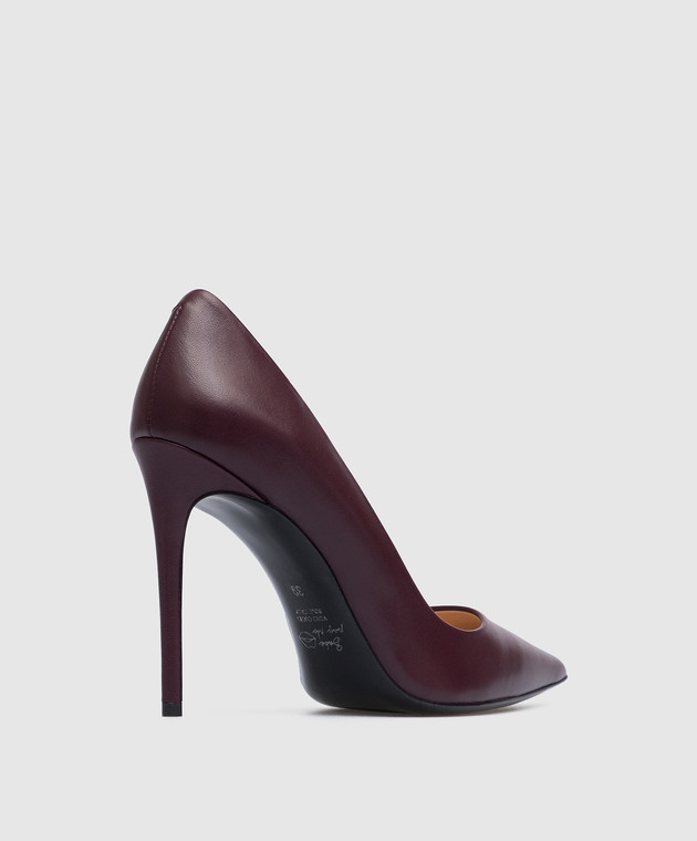 Babe Pay Pls Maroon leather pumps 2011193645 image 3