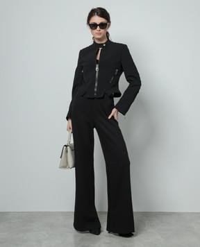 Ermanno Scervino Чорна куртка Chiodo D440D321FRJ