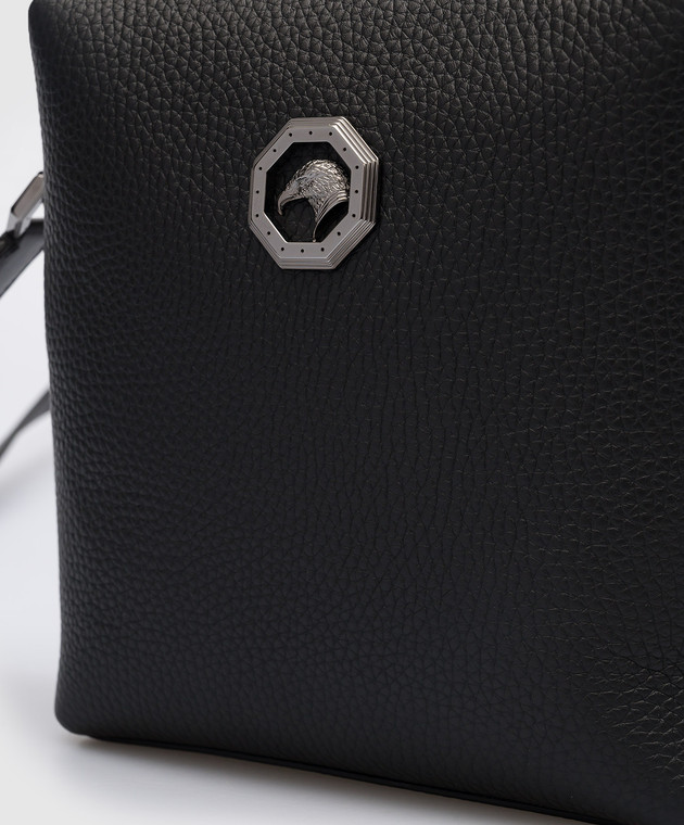 Stefano Ricci Black leather shoulder bag with logo ND155TUVDVH image 5