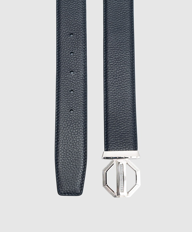 Stefano Ricci Blue leather strap with logo N381VKC554P image 3