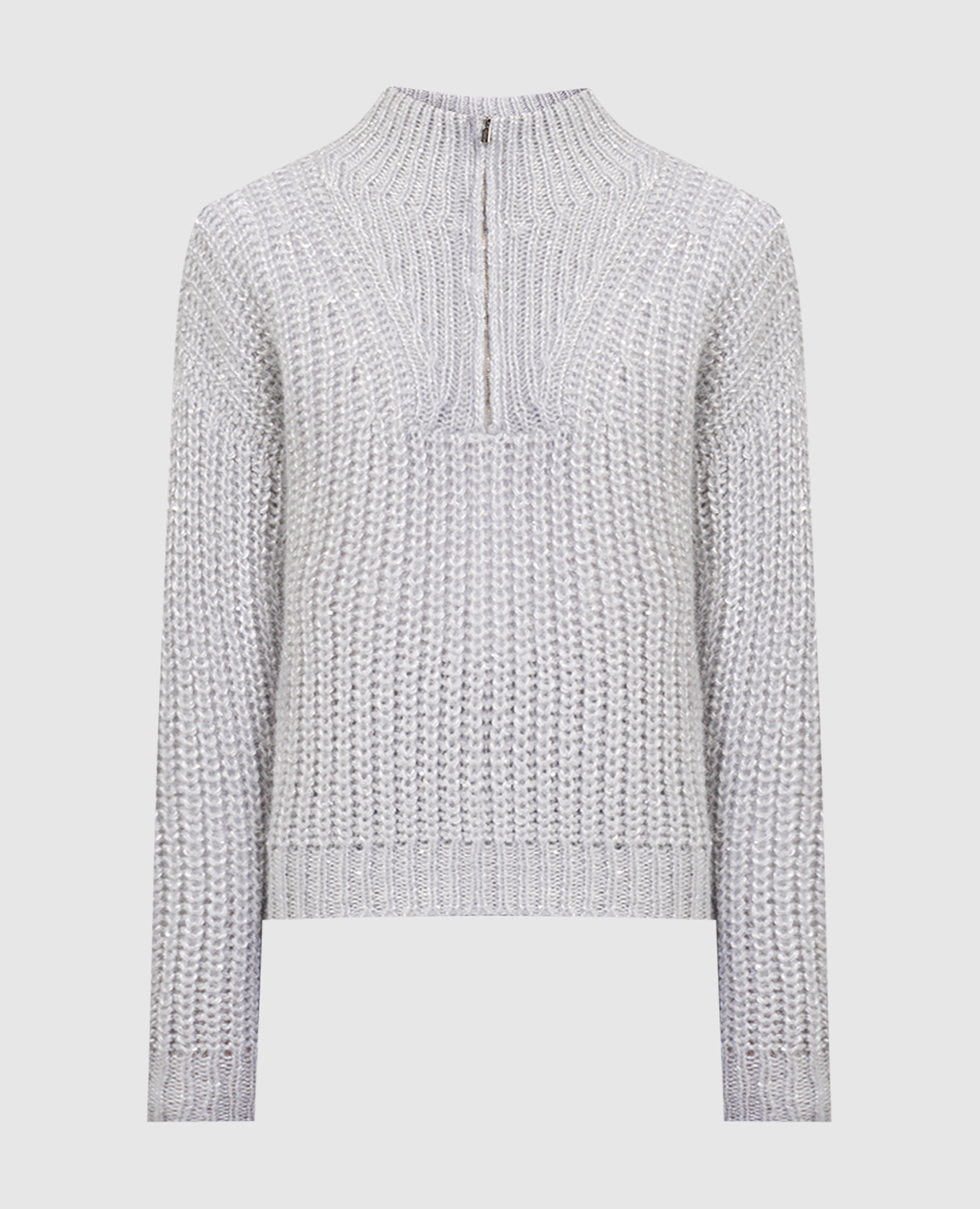 

Серый свитер в пайетке, Свитера