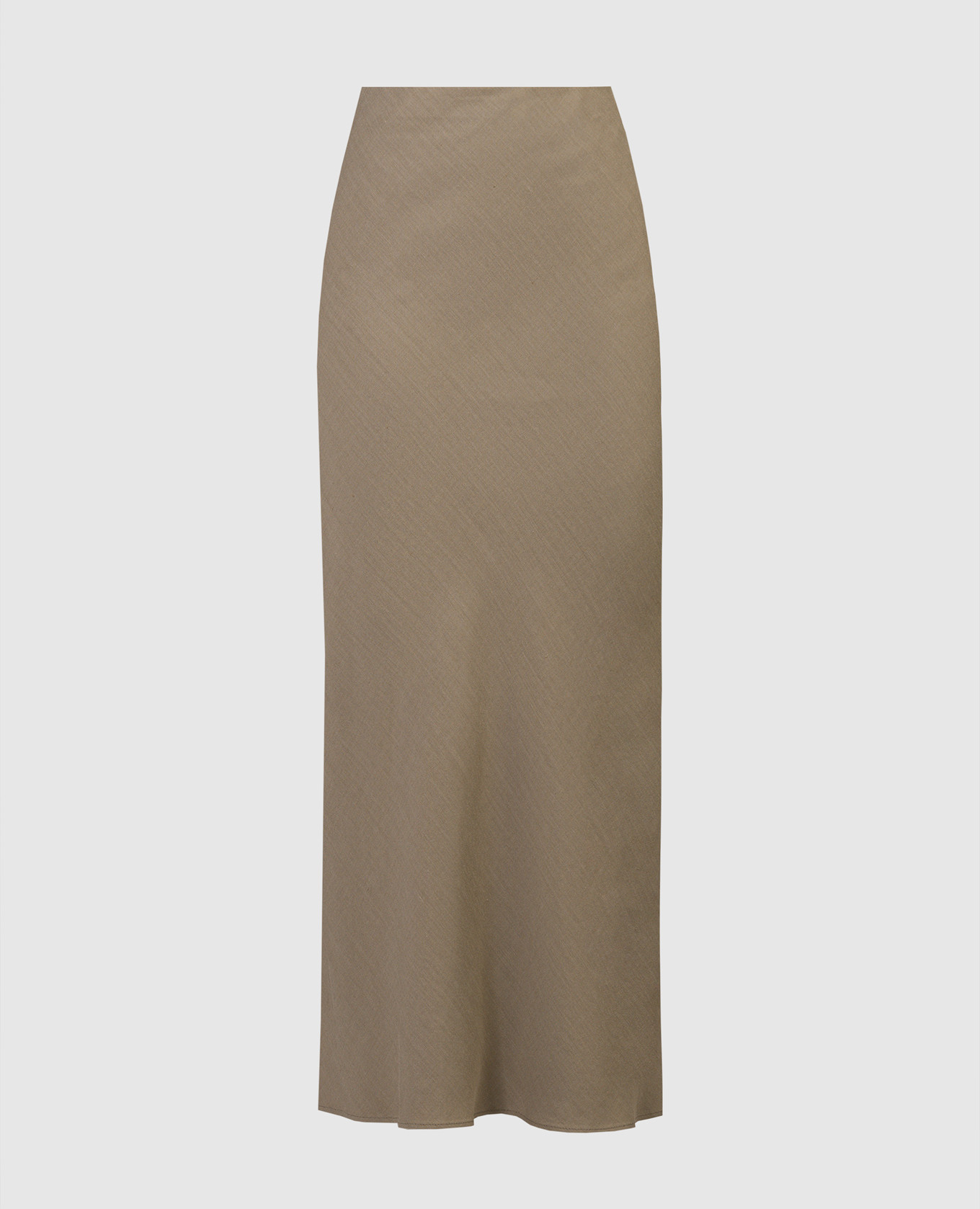 Beige skirt with linen with slits
