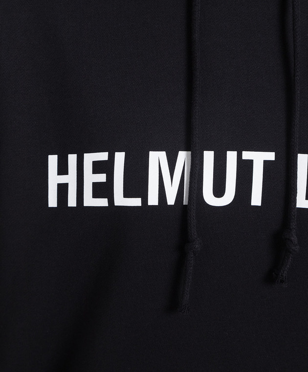 Helmut Lang Black hoodie with logo print L09HM521w image 5