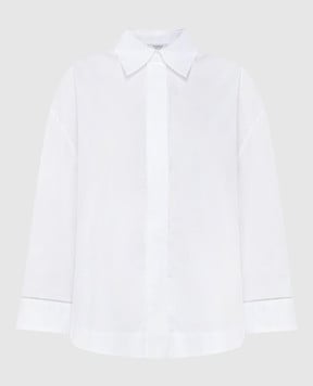 Peserico Біла блуза з ланцюжком моніль S0650808928
