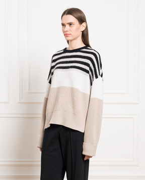 Brunello Cucinelli Свитер в полоску с пайетками M16505200P