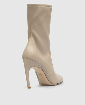 Stuart Weitzman Бежеві шкіряні ботильйони Lxecrve SF434