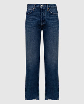 AGOLDE Сині джинси 90's Pinch з ефектом потертості A154B1535