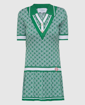 Casablanca Зеленое платье в логотипе WF23KW49901