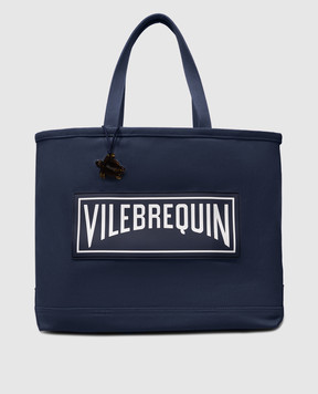 Vilebrequin Синя пляжна сумка BRITBAG з логотипом BRGU3100