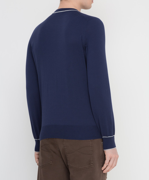 Brunello Cucinelli Темно-синий джемпер M29800800 изображение 4