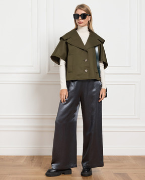 Max Mara Зеленое пончо CANOSSA
