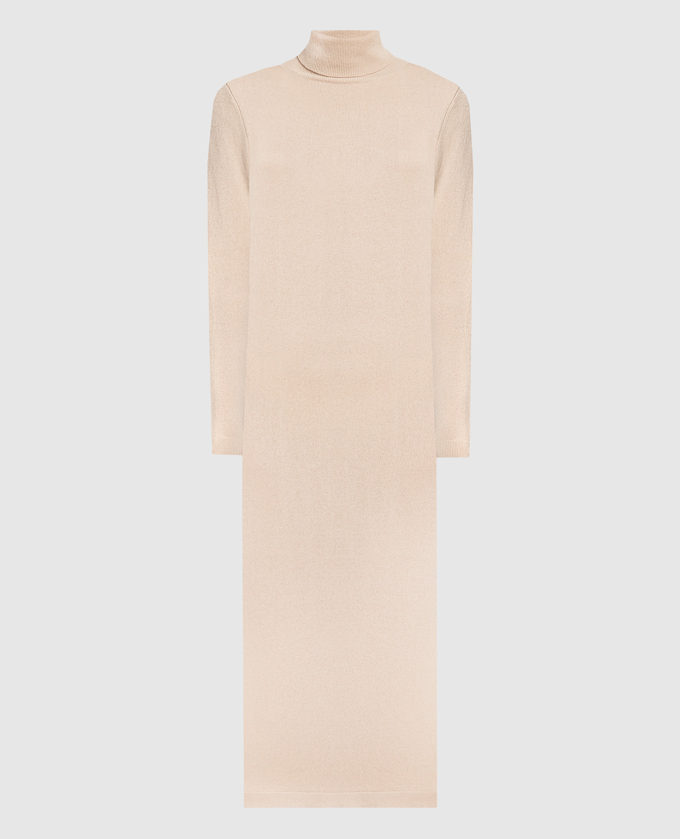 Beige wool and cashmere dress