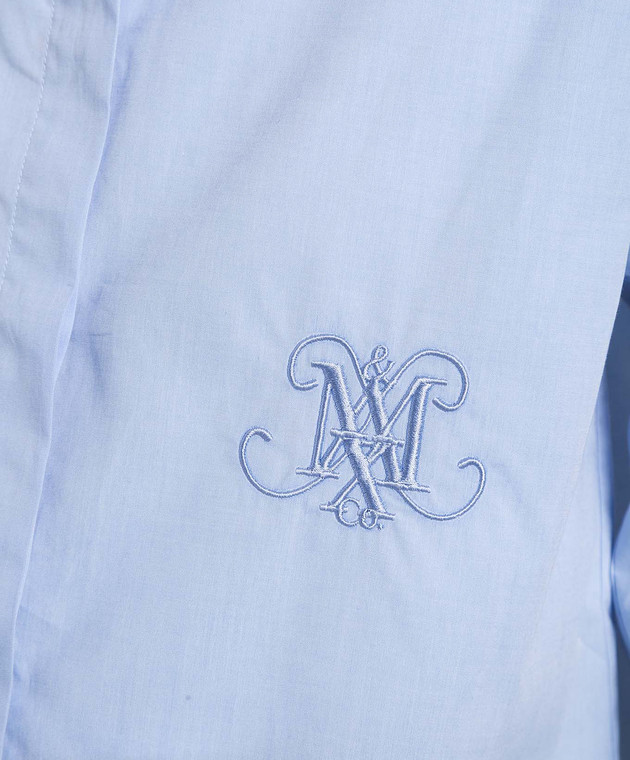 Max & Co Блакитна сорочка Orale з вишивкою монограми ORALE зображення 5