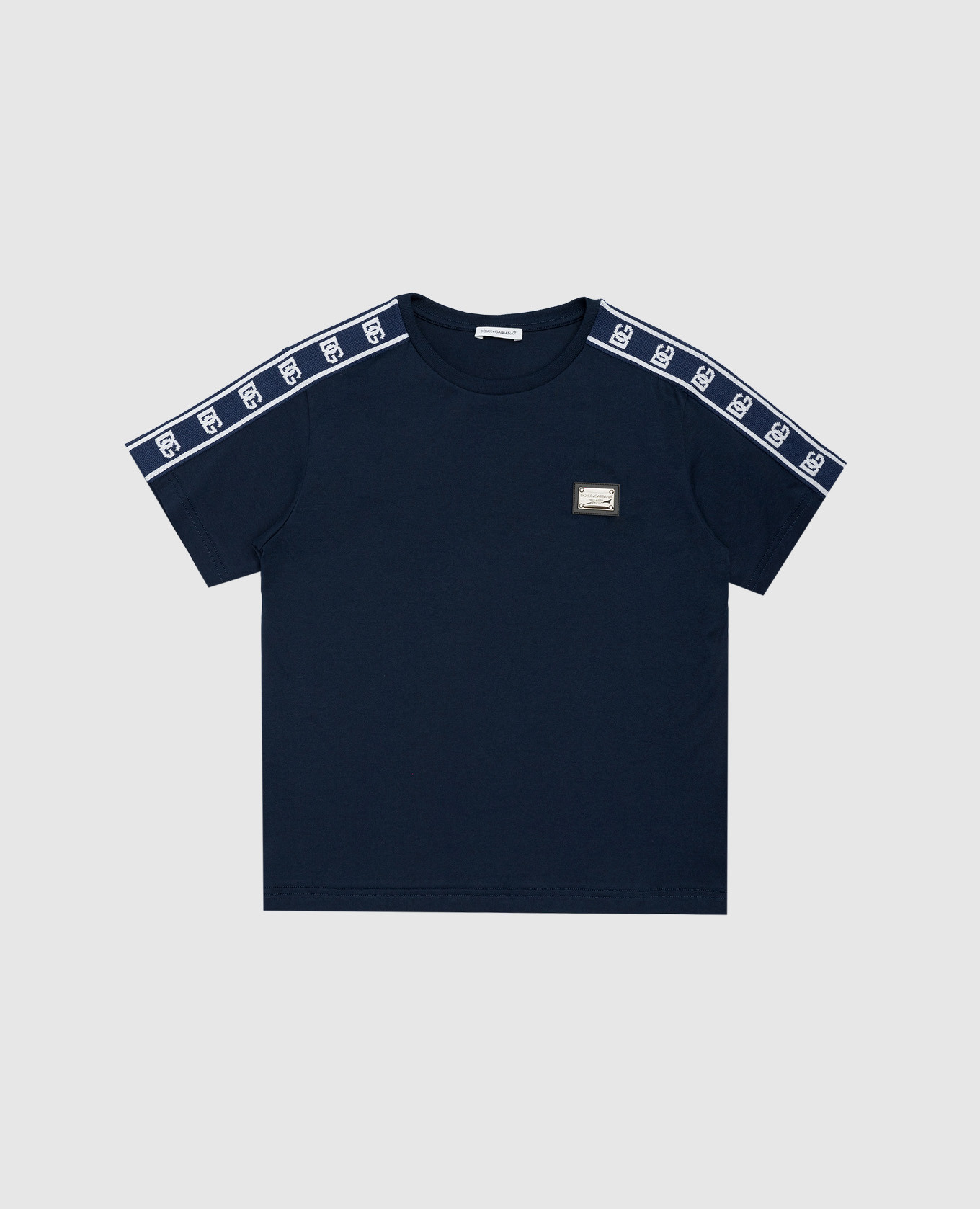 

Детская синяя футболка с патчем логотипа, Синий, Футболки